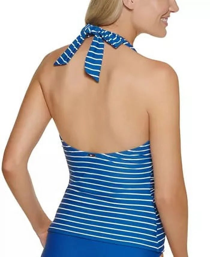 Tommy Hilfiger   Striped Ruched HalterTankini Swim Top,  -Small