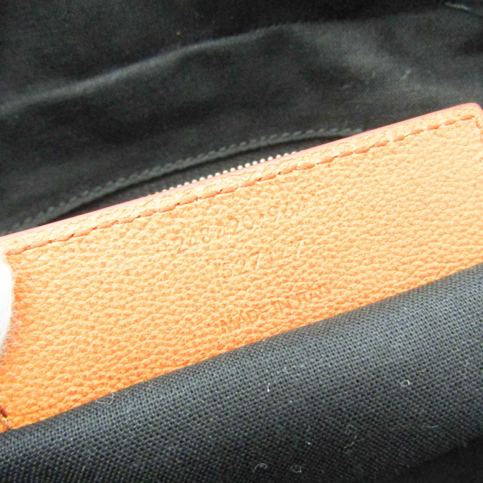 Pre-Owned Balenciaga Town 527147 Men,Women Leather,Nylon Canvas Clutch Bag Orange,Yellow (Good)