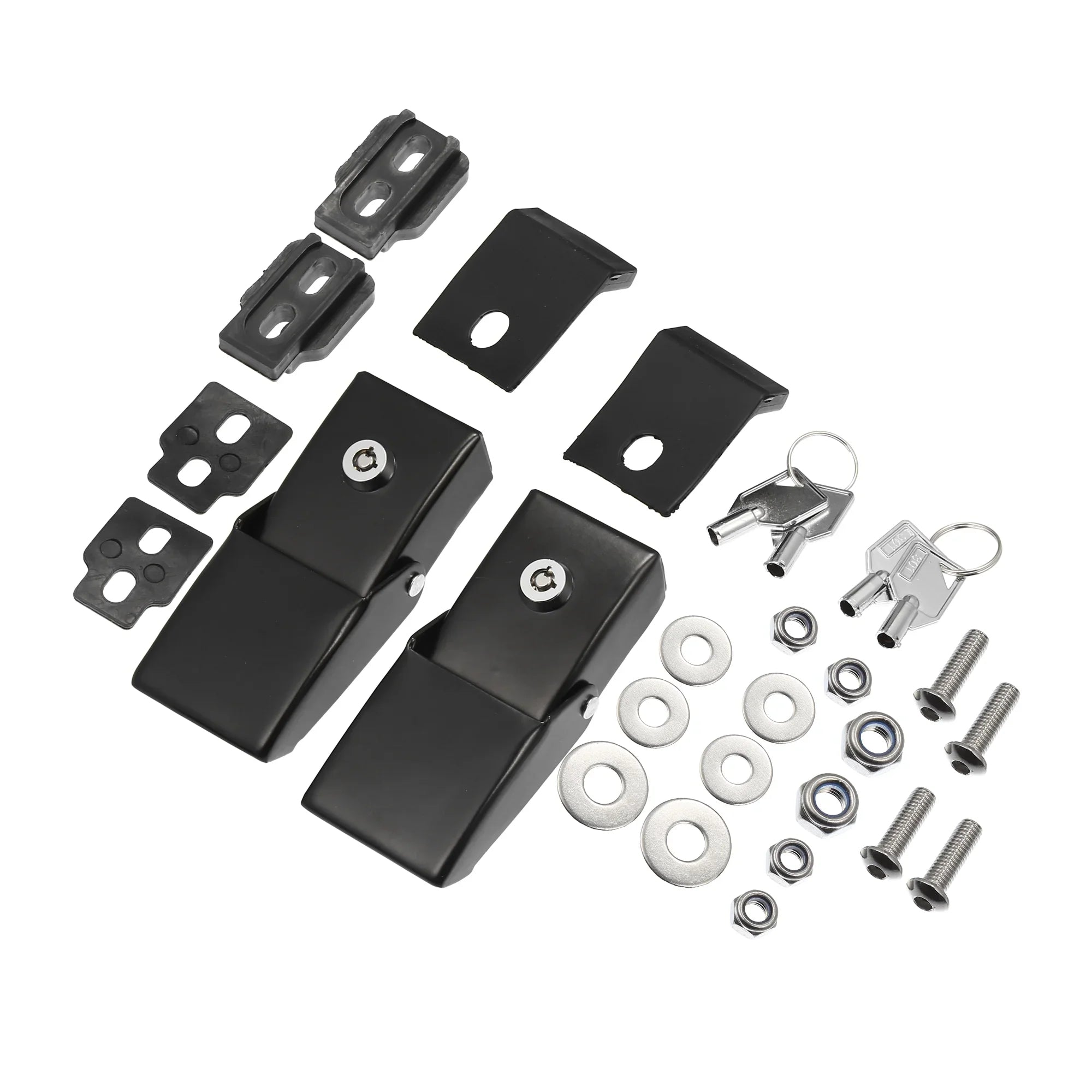 Unique Bargains 1 Pair Front Hood Latches Hood Catch Locking Fit for Jeep Wrangler   2007-2021 Black