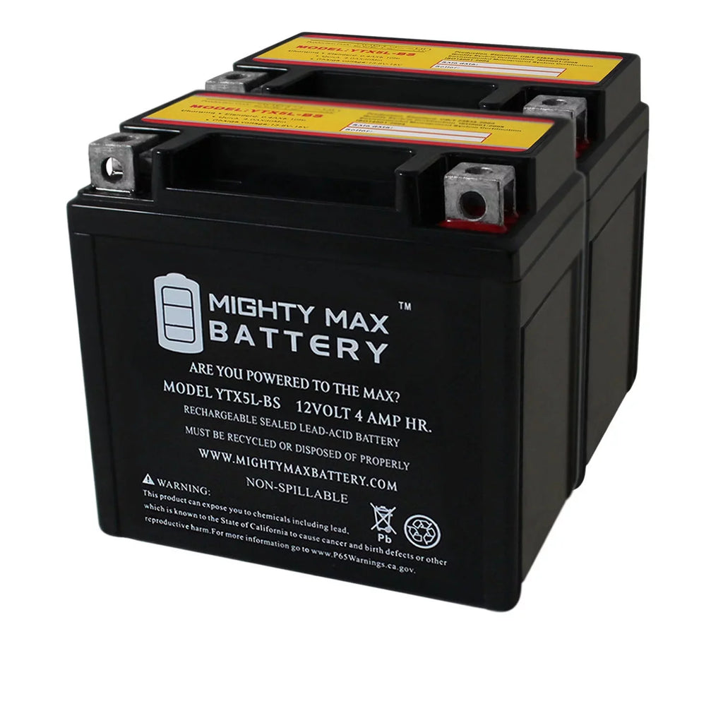 '- 12V 4AH Battery Replacest Yamaha 230  05-20 - 2 Pack