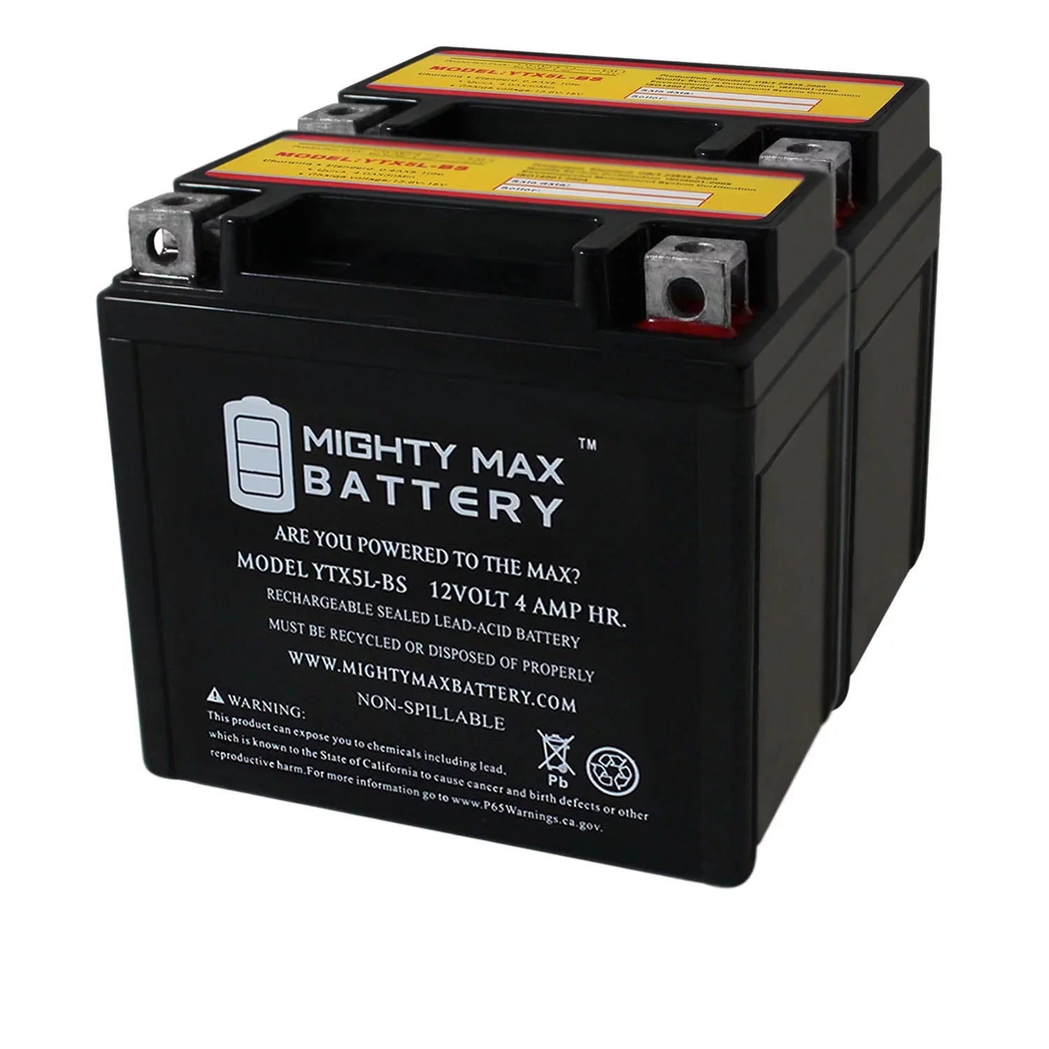 '- 12V 4AH Battery Replacest Yamaha 230  05-20 - 2 Pack