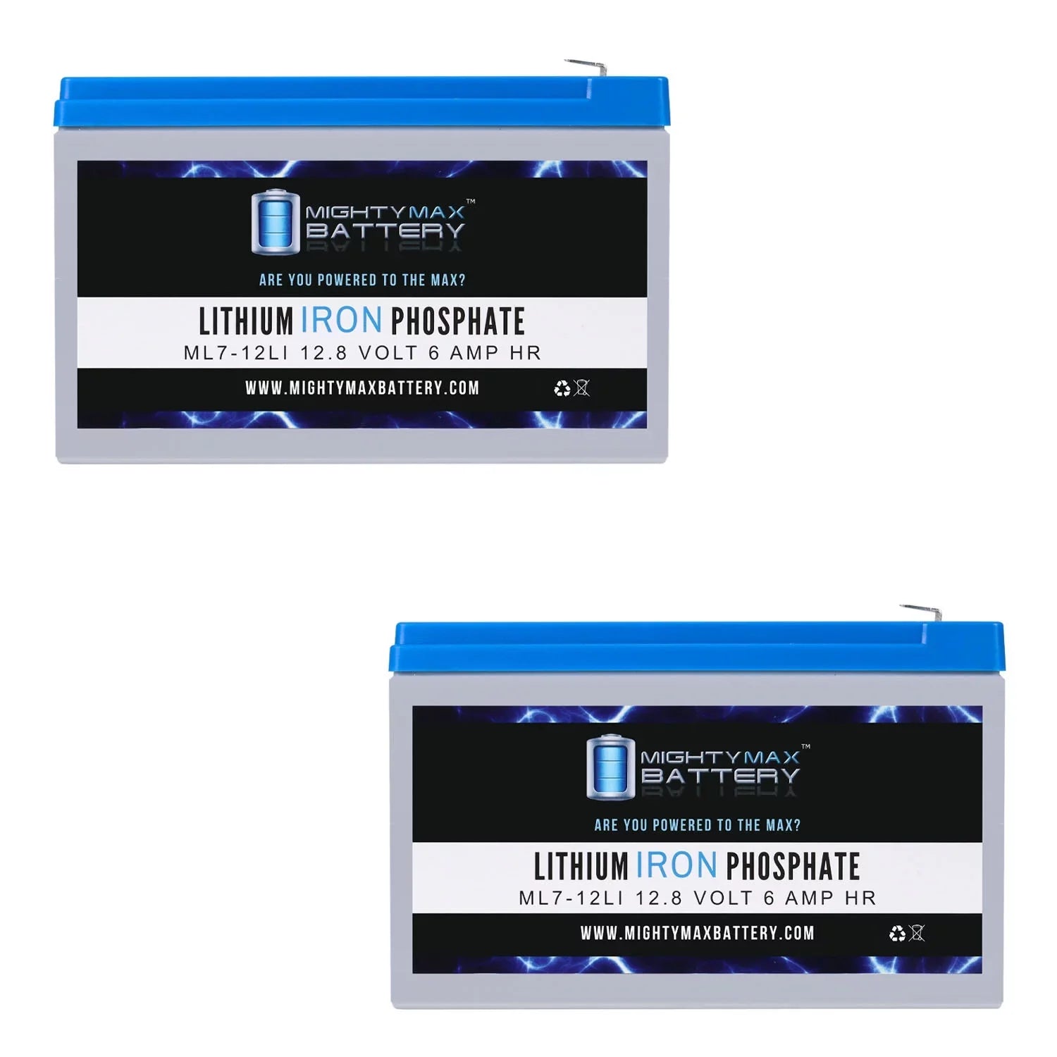 12V 7AH Lithium Replacement Battery Compatible with Marcum -1Pro - 2 Pack