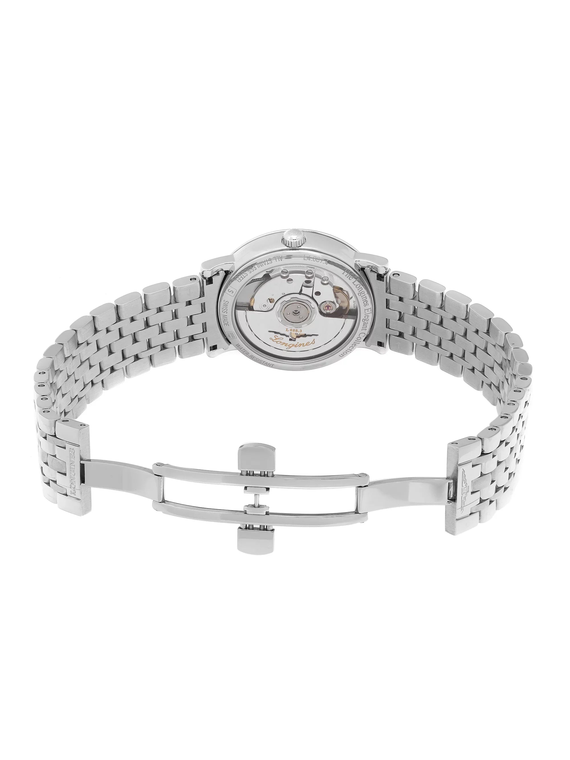 Longines Elegant Stainless Steel White Dial Automatic Ladies Watch .809.4.12.6