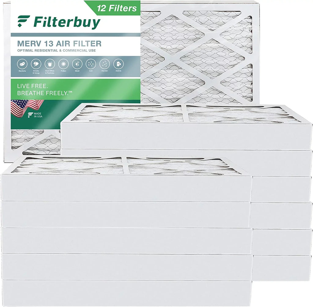 Filterbuy 10x25x4  13 Pleated   Furnace Air Filters (12-Pack)