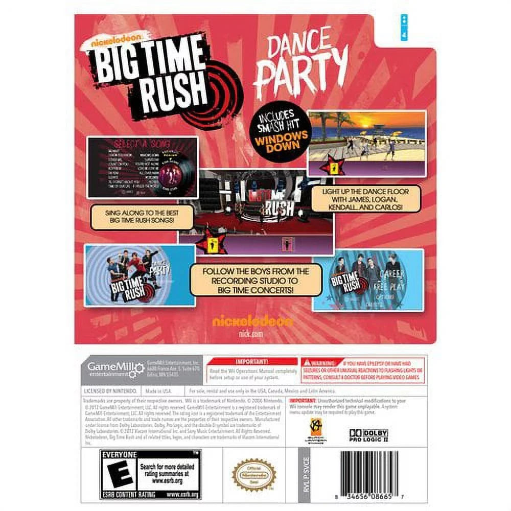 Big Time Rush, Game Mill, Nintendo Wii, 83465608665