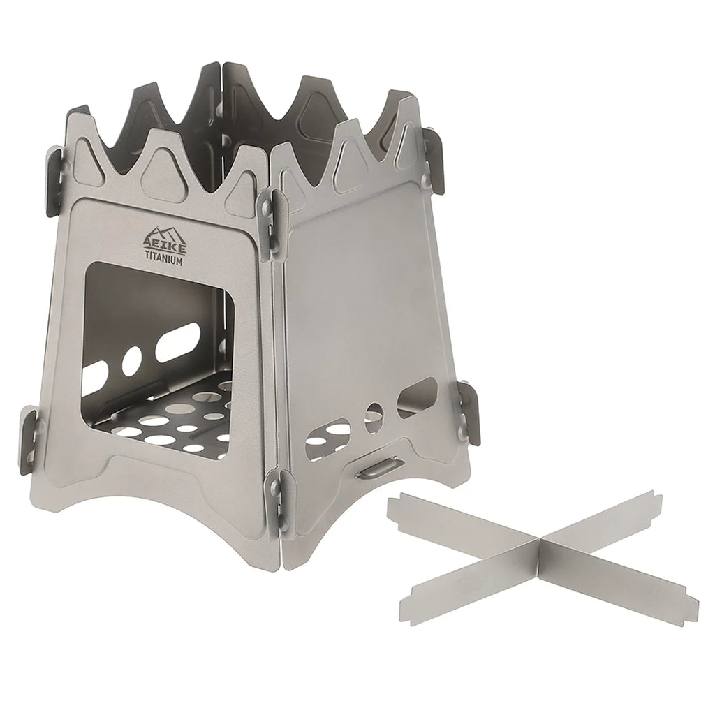 Aeike Camping Wood Stove Portable Folding Lightweight Wood Burning Backpacking Stove for Survival Cooking Picnic