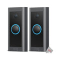 2x 1080p Wired  Video Doorbell Black