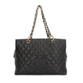 Pre-Owned  Caviar Chain Tote Shoulder Bag Skin Black Women's (Good)