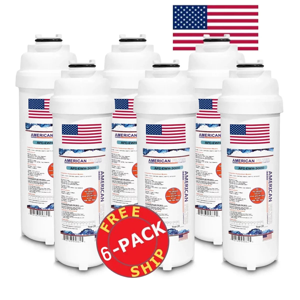 Brand , Water Filters , Model # --3000 , Compatible with Elkay®  - 6 Pack - Made in ...