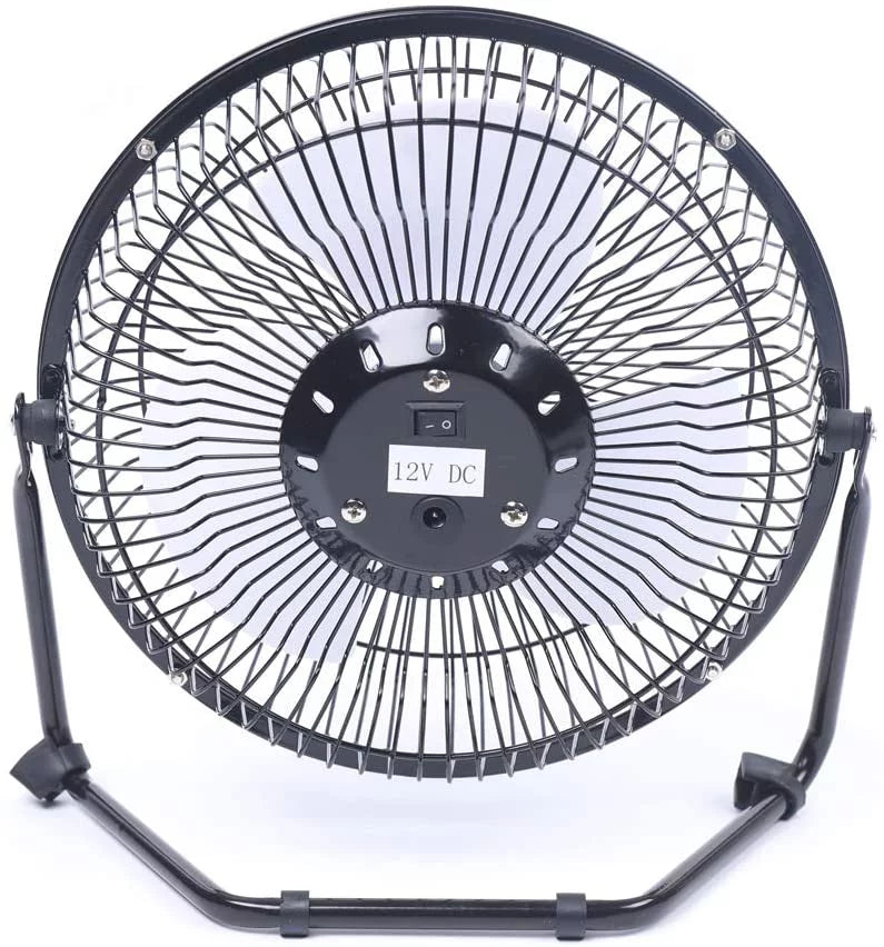 Portable Solar Powered Panel+Fan+3x1W 12V Bulbs 8 inch Solar Powered Fan, with Adapter for Ventilation Caravan Camping Home Office Outdoor Traveling Fishing