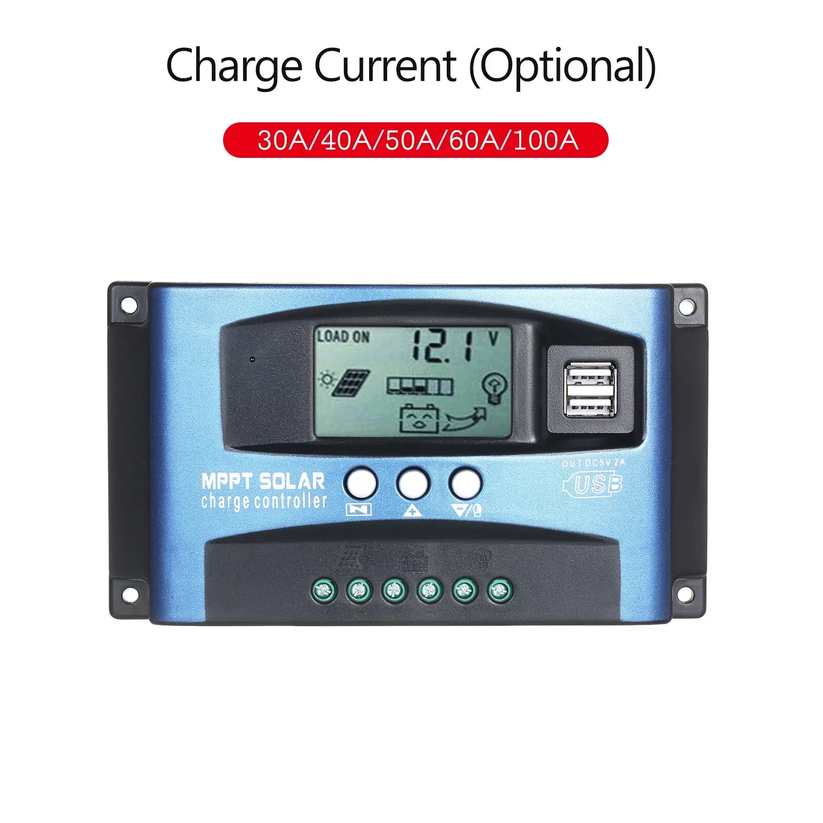 Dazzduo Controller,Dual  Output  Screen  Screen  5V/2A  Solar Identification  5V/2A Dual  Dual  Solar Dual  Solar  Output 12V/24V 5V/2A Dual