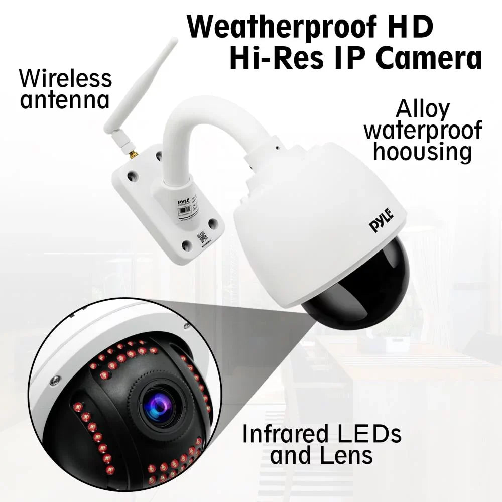 .5 - Weatherproof  Hi-Res  Camera - 4x Optical Zoom Outdoor WiFi Cam with Built in 32g