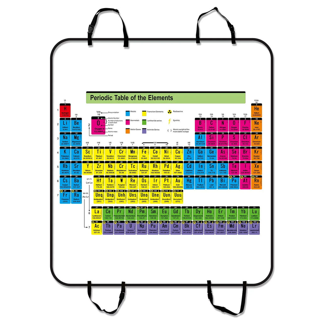 periodic elements Pet Car Seat Cover,periodic table of the elements Pet Car Seat Cover Dog Car Seat Mat Hammock Cargo Mat Trunk Mat For Cars Trucks and  54x60 inches