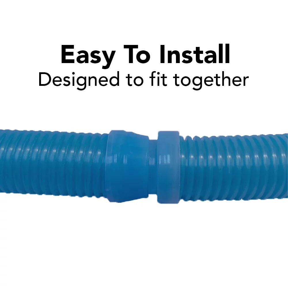 Puri Tech Pool Cleaner Vac Hose Kreepy Krauly Barracuda 1.5 in x 4 ft Blue 5 Pack