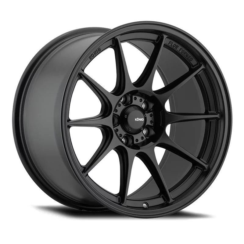 Konig 57B Dekagram 17x8 4x100 +45et Semi-Matte Black Wheel