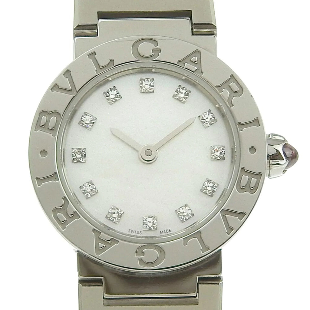 Pre-Owned Bulgari  Battery Watch 12P Diamond Mother of Pearl Shell Dial  103095 (Like New)