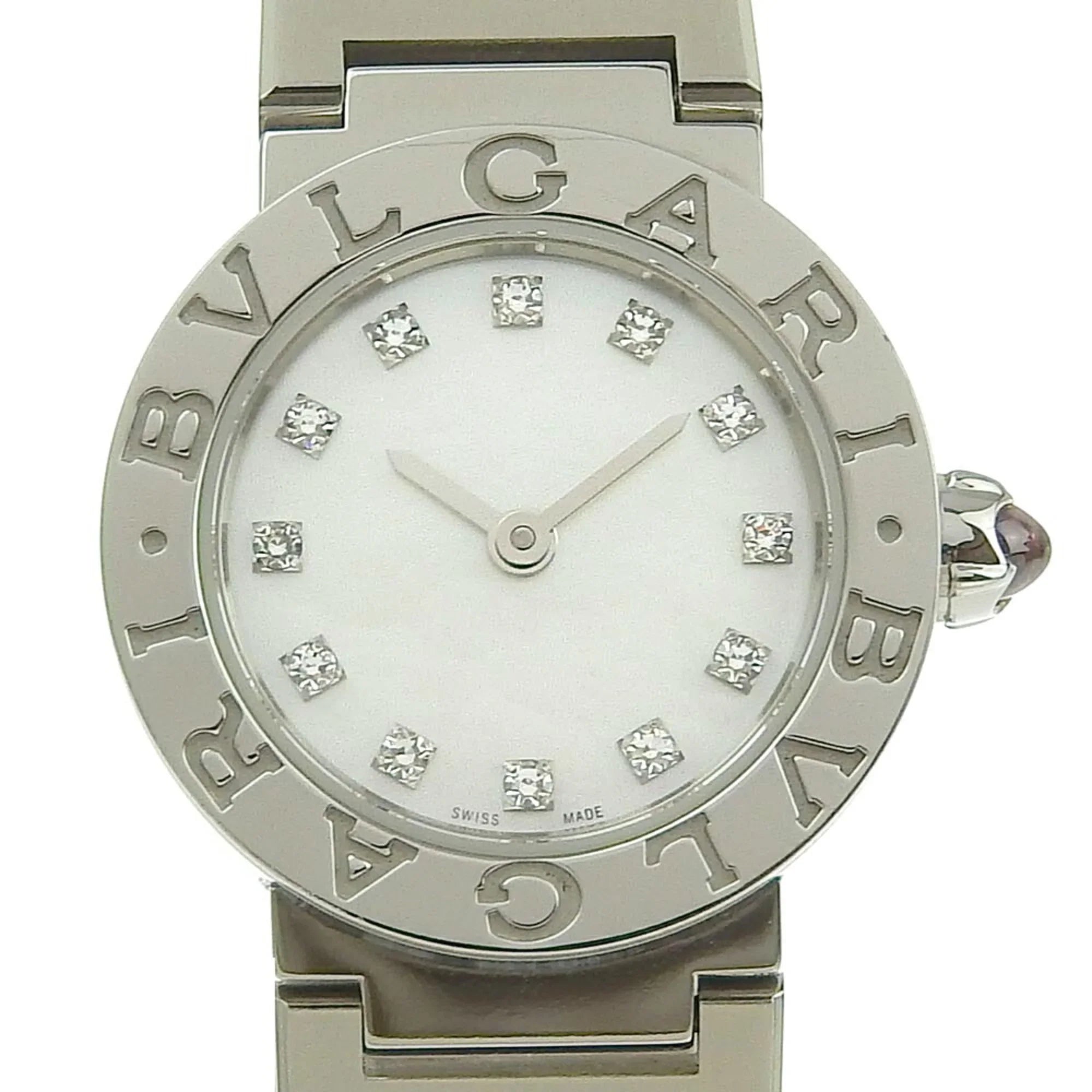 Pre-Owned Bulgari  Battery Watch 12P Diamond Mother of Pearl Shell Dial  103095 (Like New)