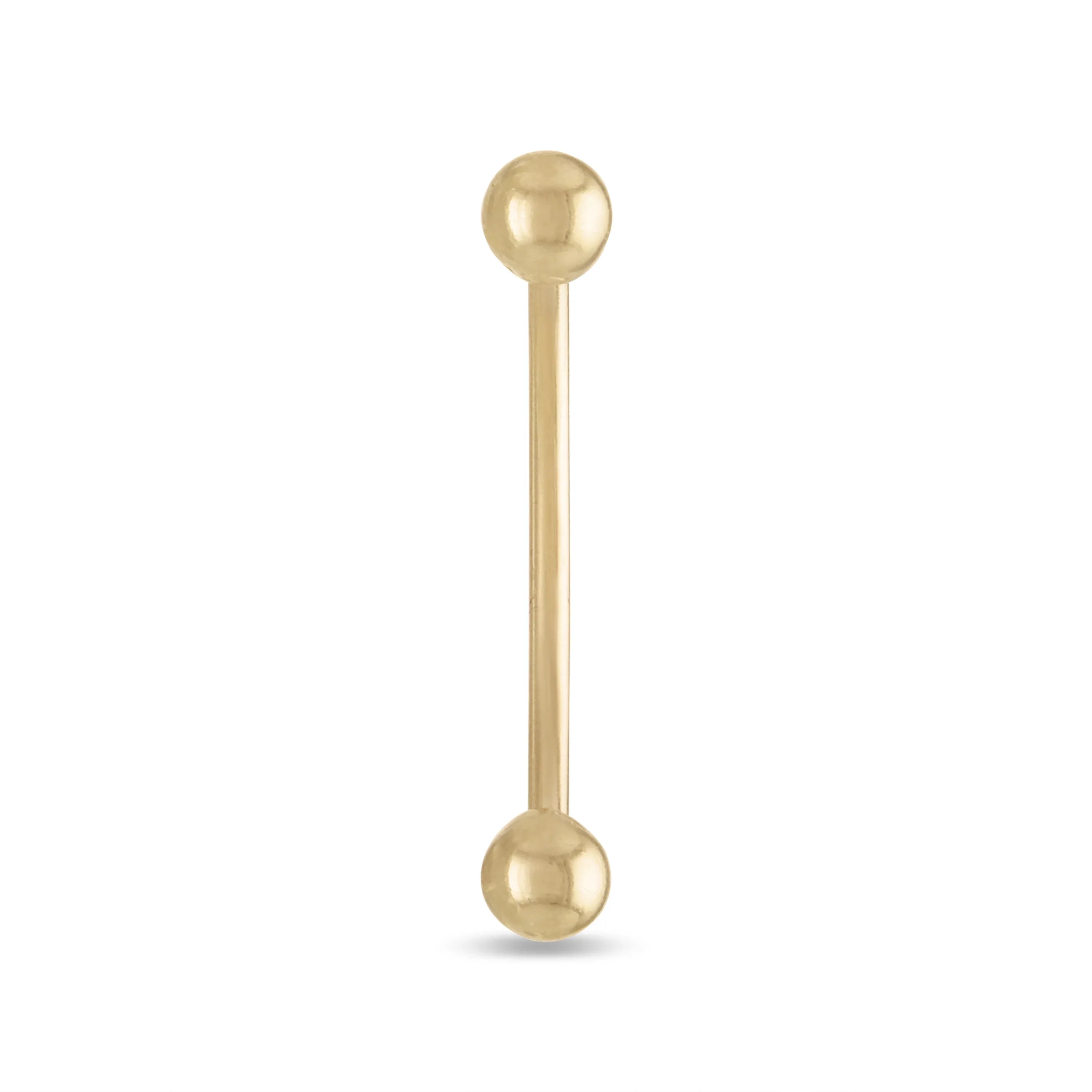 10k Solid Yellow Gold Barbell