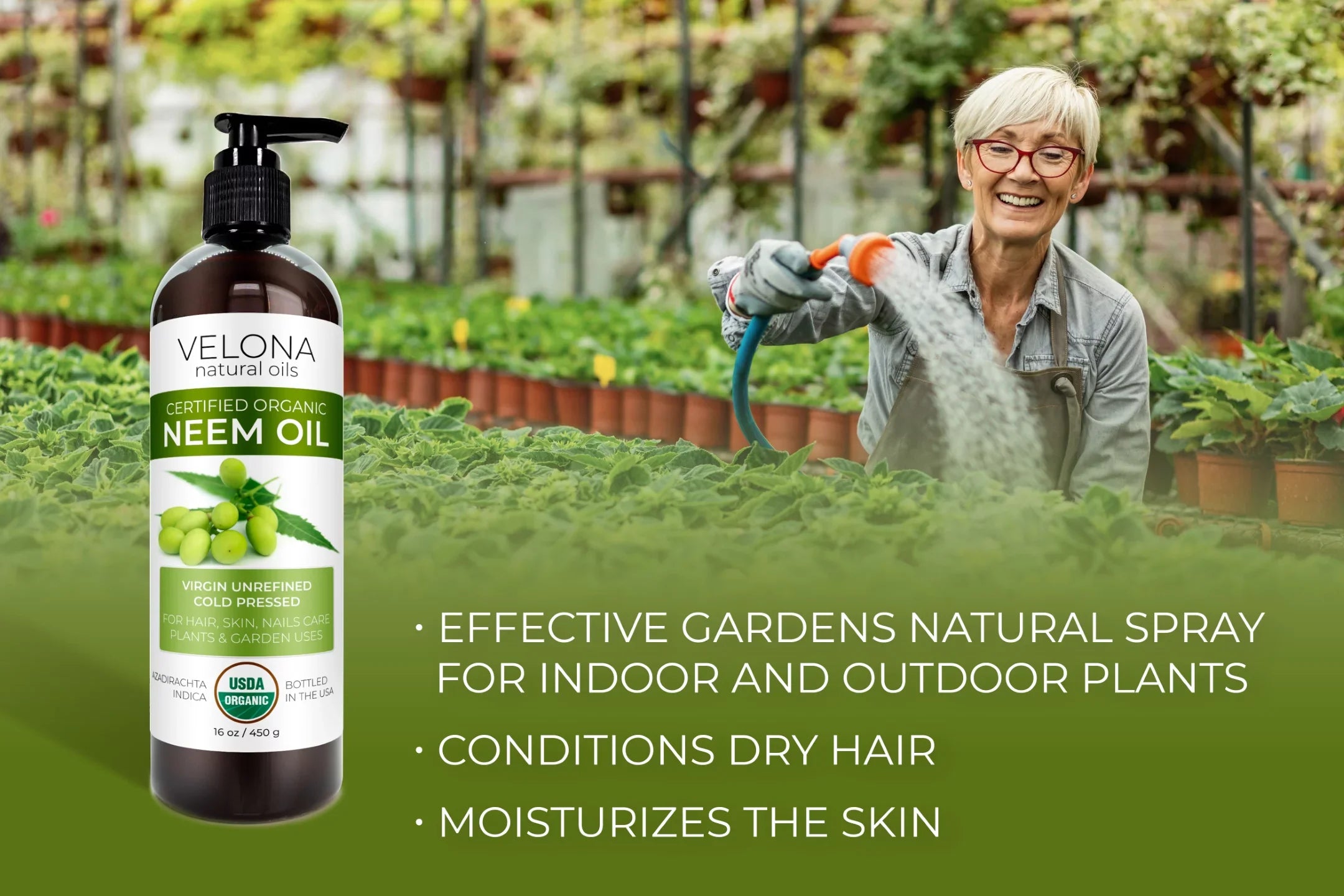 Velona Neem Oil  Certified Organic - 24 oz | 100% Pure and Natural Carrier Oil | Virgin, Unrefined, Cold Pressed | Hair, Body and Skin Care | Use Today - Enjoy Results