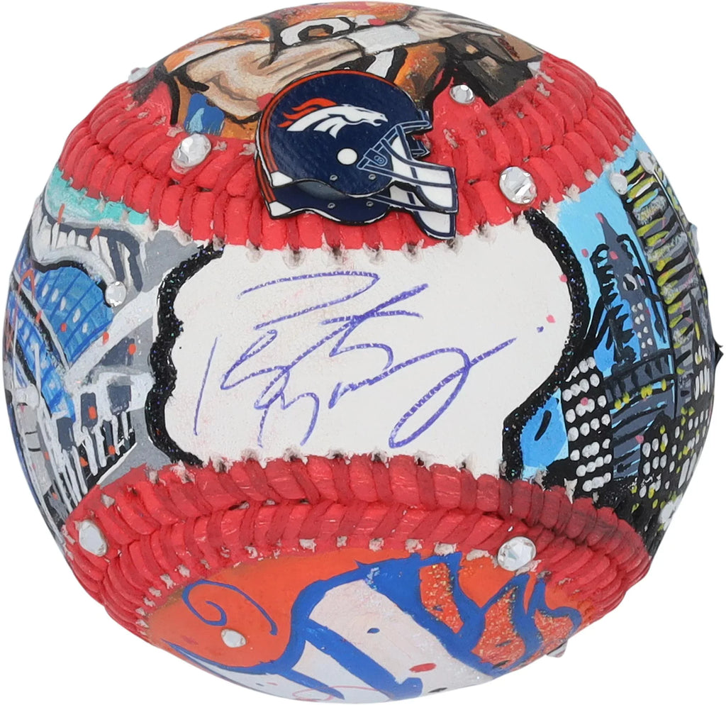 Peyton Manning Denver Broncos Autographed Baseball - Art by Charles Fazzino -  - Fanatics Authentic Certified