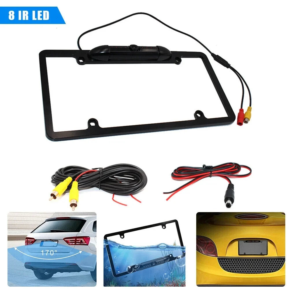 Night Vision License Plate Frame Camera - Reverse Parking Aid