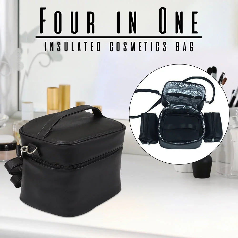 Picnic Gift 7220- Mojito-Four In One Insulated Cosmetics Bag, Houndstooth