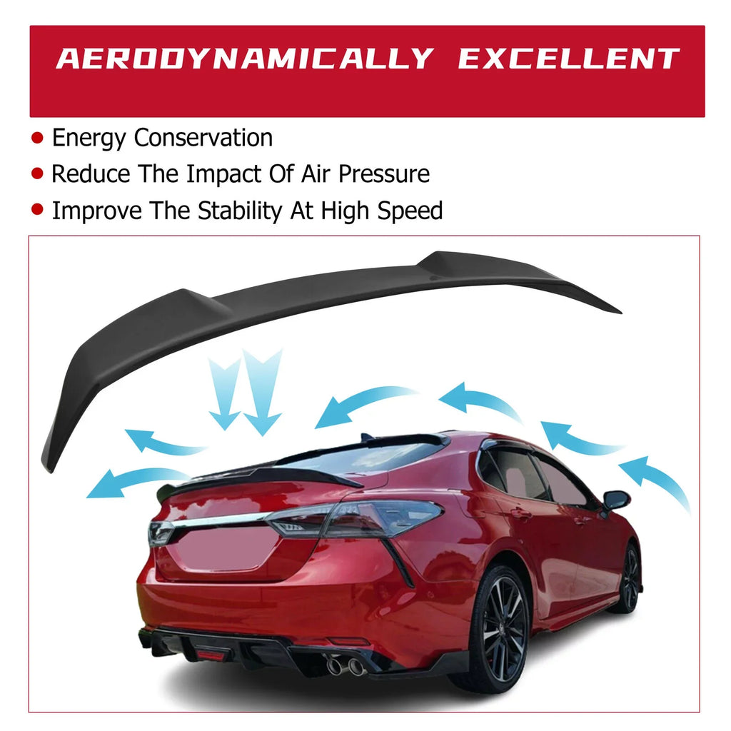 Kojem Rear Trunk Spoiler Lid Wing for 2018-2021 Toyota Camry      Style 19 20 Glossy Black