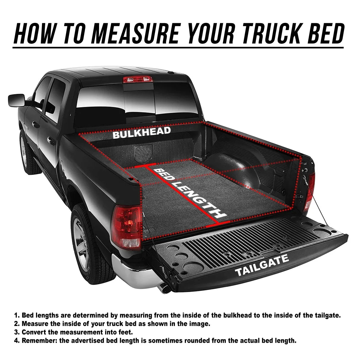 Motoring --028 For 2009 to 2022 Ram Truck 1500 / 3500 Fleetside 6.5Ft Short Bed Hard Solid Tri -Fold Tonneau Cover