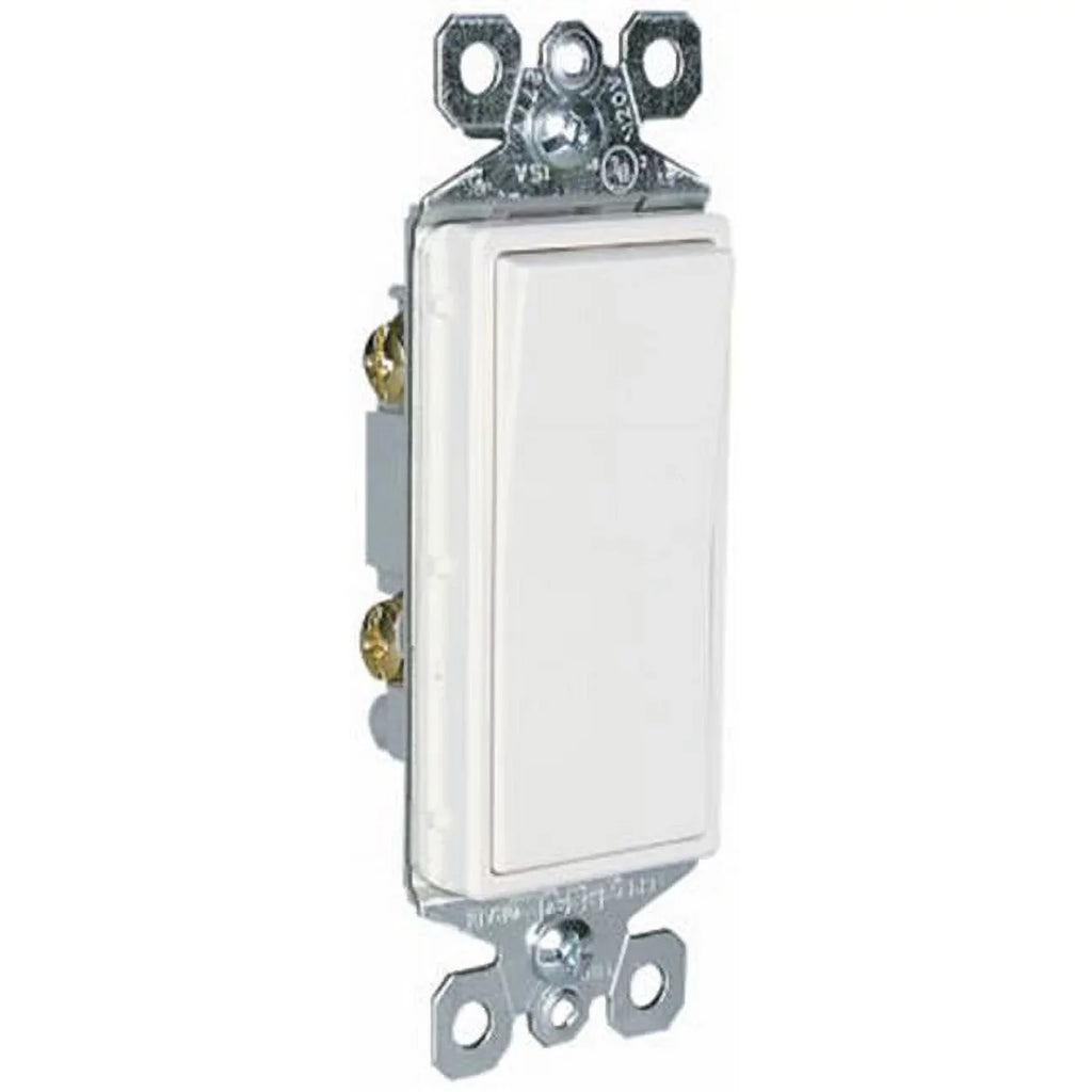 Legrand  Pass & Seymour Decorator 1-Pole Light Switch, White, 10-Pk. - Quantity 1