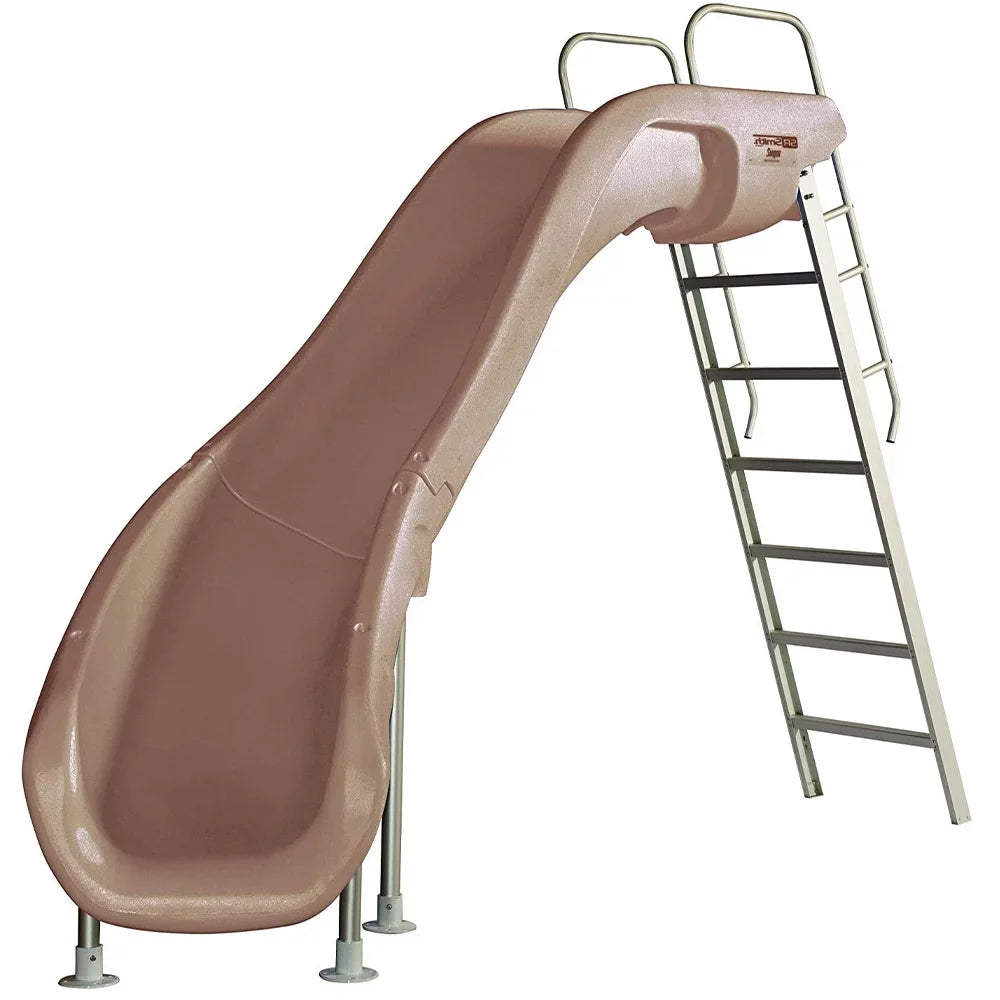 .. Smith 610-209-58210 Rogue2 Pool Slide Left Curve Taupe for Swimming Pools