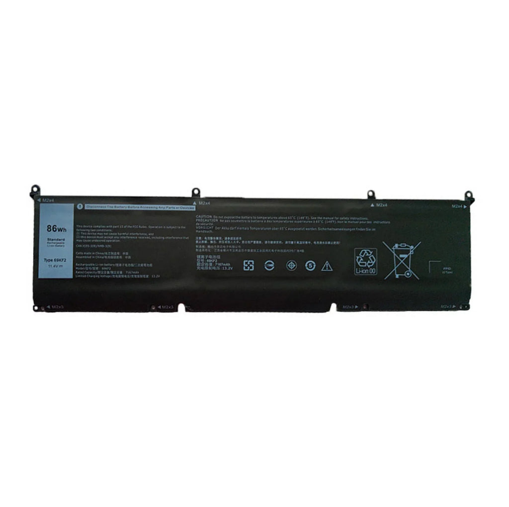 Emery  86Wh 69KF2 Laptop Battery for Dell  15 9500 Precision 5550