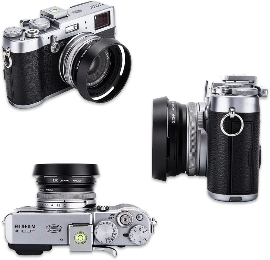 Lens Hood Set  Lens Shade for Fuji Fujifilm       Replace Fuji - Lens Hood & Adapter Ring Aluminum Alloy -Black