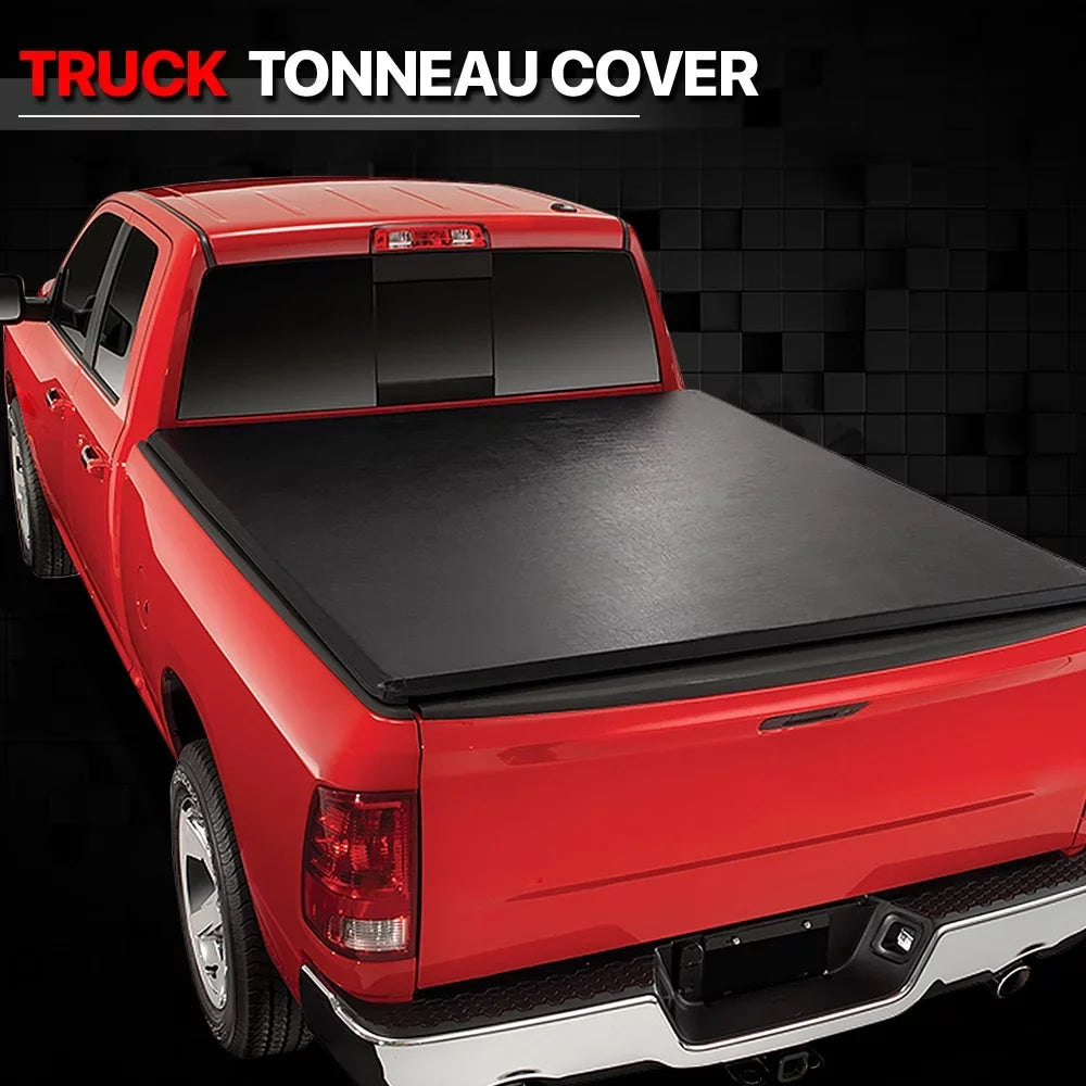 Short Bed Tonneau Cover 6.5Ft Soft Tri-Fold Fleetside for 02-09 Ram 1500/2500 Fits select: 2006-2008   1500, 2003-2009   2500