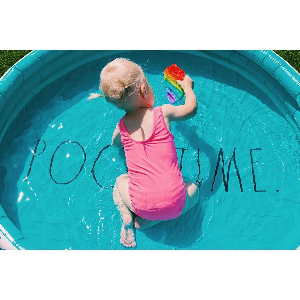 Rae Dunn Indigo Polka Dot Inflatable Mini Pool - Pool Time 38012E