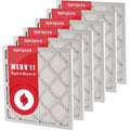 SpiroPure 7.5x11.38x1  11 Pleated Filter Air Filters - Made in  (6 Pack)