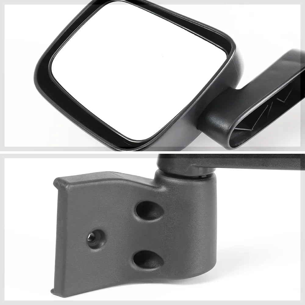 [Left] Driver Side Manual Foldable  Replacement Mirror for 03-06 Jeep Wrangler 04 05 Fits select: 2003-2006   /