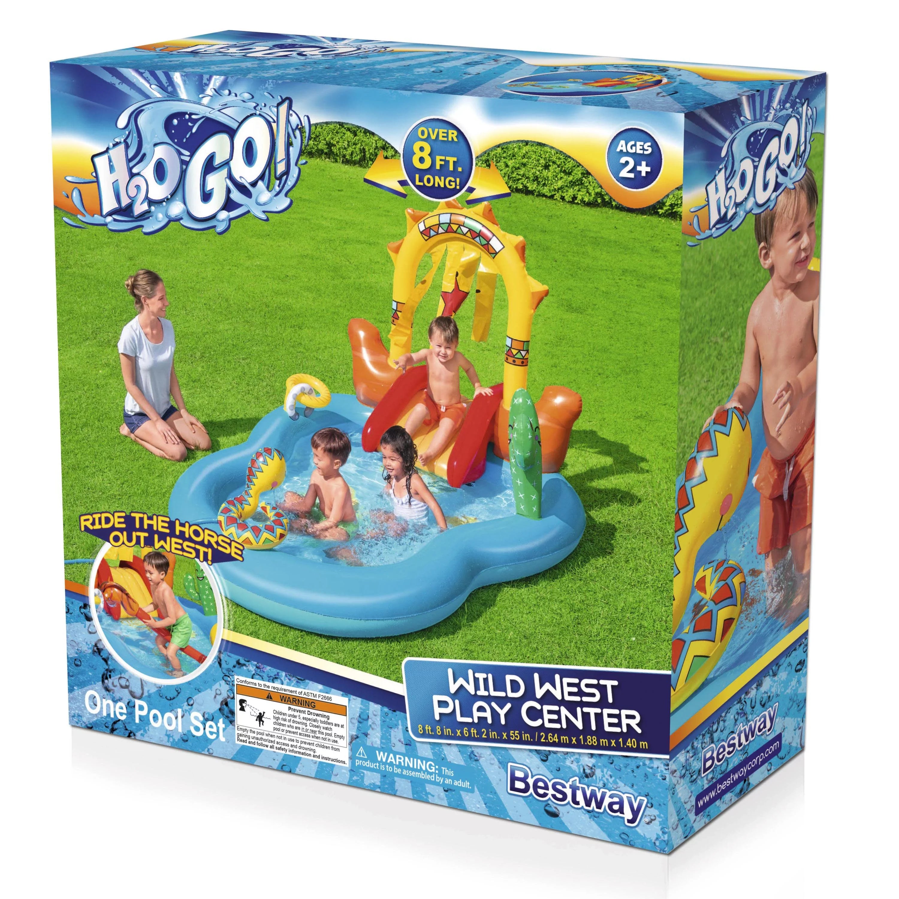 ! Wild West Inflatable Kids Water Play Center 8' Wide