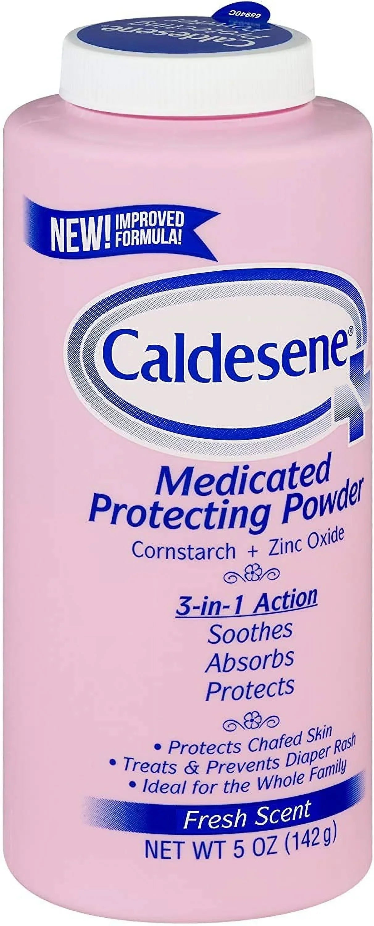 Caldesene Medicated Protecting Powder with Zinc Oxide & Cornstarch-Talc Free, 5 oz | Pack of 3