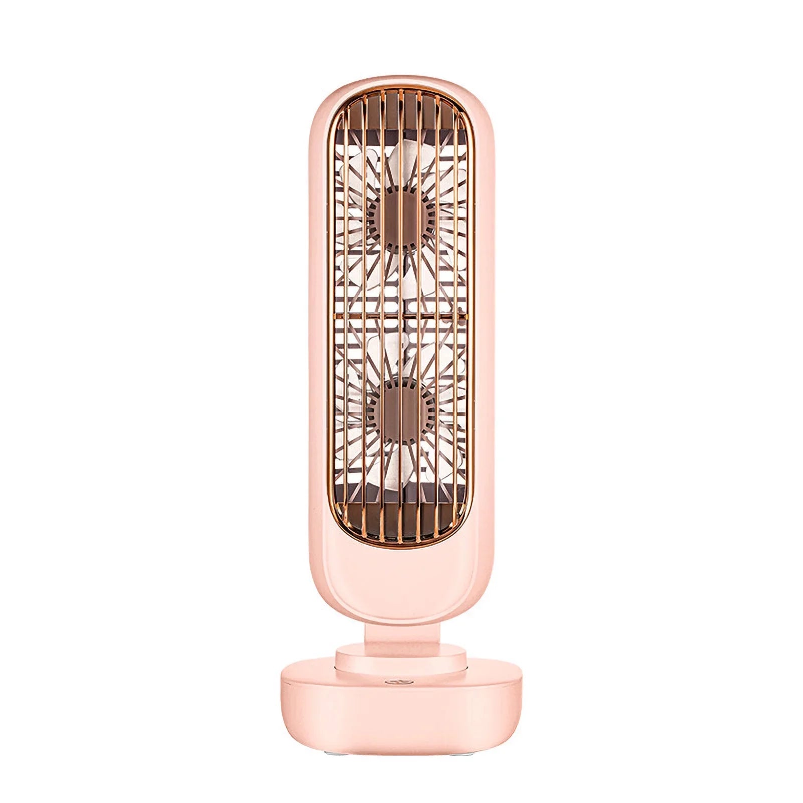 Anself Small Desk Tower Fan 3 Speed Portable  Mini Cooling Tower Fan Dual Air Circulation Standing Fan for Home Office Desktop Bedroom