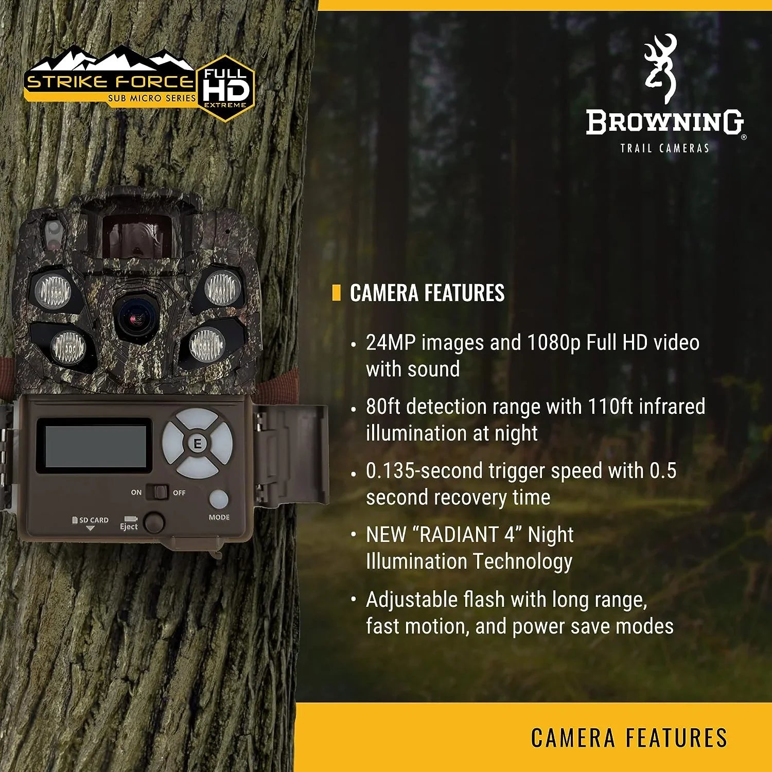 Browning Strike Force Full  Extreme Trail Camera  Card Sold Separately