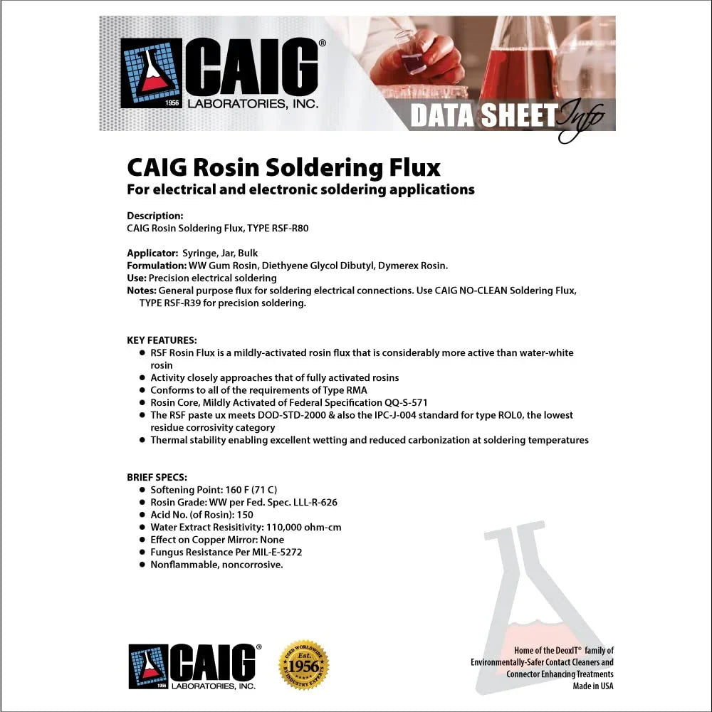 '--8G DeoxIT Rosin Soldering Flux Syringe 8g
