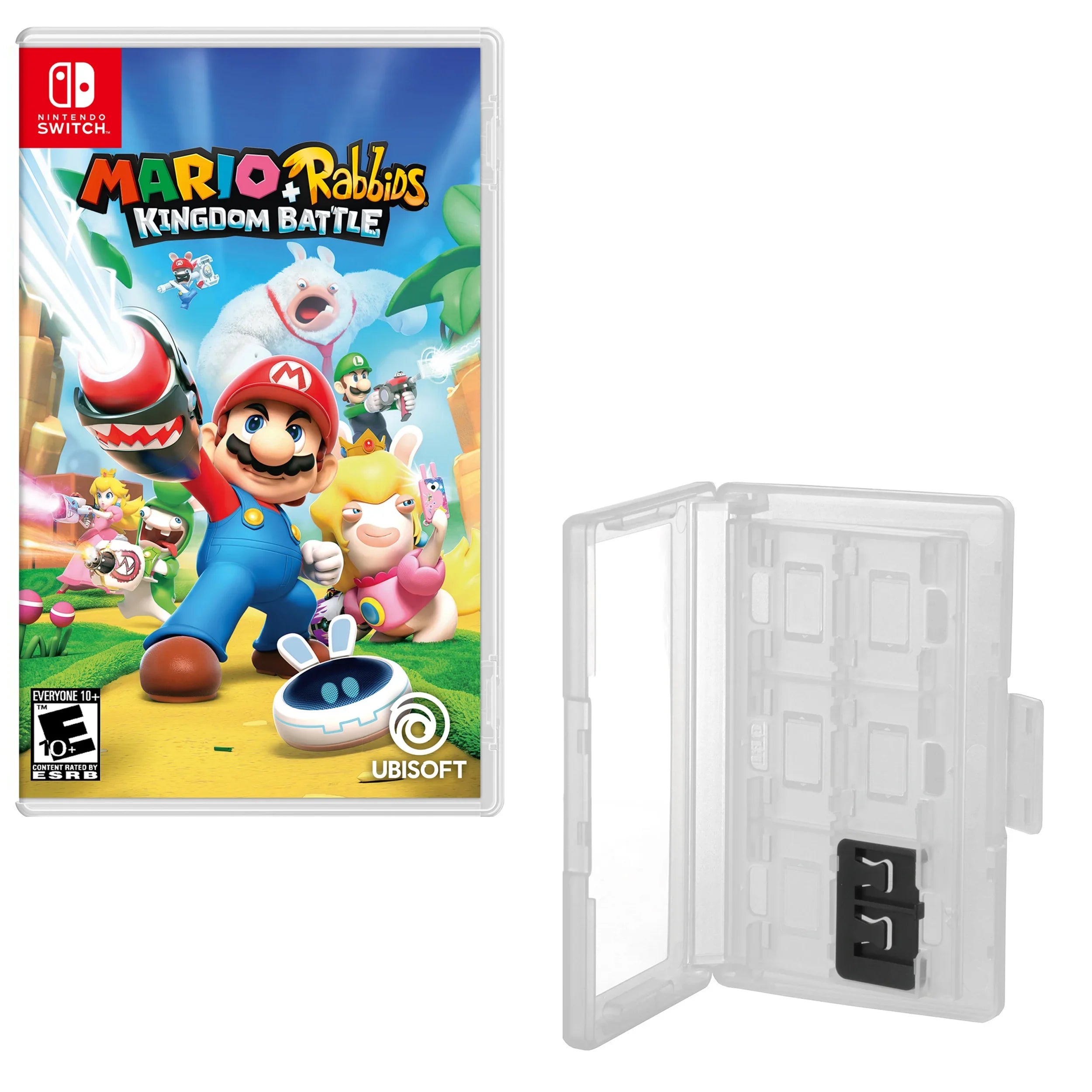 Mario Rabbids: Kingdom Battle With Hard Shell 12 Game Caddy, Nintendo Switch