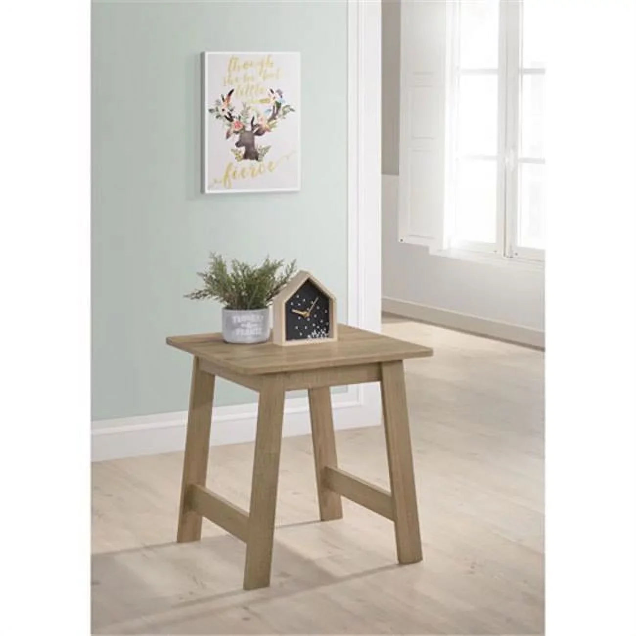 Progressive Furniture  20 x 18 x 18 in. Matt End Table - Craftman Oak