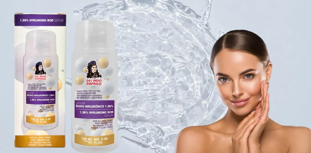 Del Indio Papago Tepezcohuite Day & Night creams (2oz each) + Hyaluronic Acid Serum (3.38 Fl Oz) + Tepezcohuite Soap (125g)