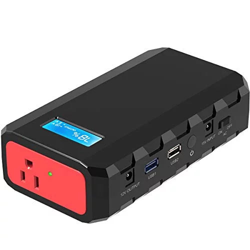 SinKeu 88.8Wh 65W Portable Power Bank Battery Pack Fast Charger  110V Camping Travel Backup Black