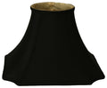 Royal Designs 10" Square Inverted Cut Corner Lamp Shade Black with Gold Lining