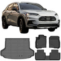 Ikon Motorsports Floor Mats & Trunk Mat Compatible With 2023-2024 Honda -, Black 3D Molded Carpets Liner 1st 2nd Row Front Rear Boot Tray Cover Protection Cargo Pad  All Weather Protector