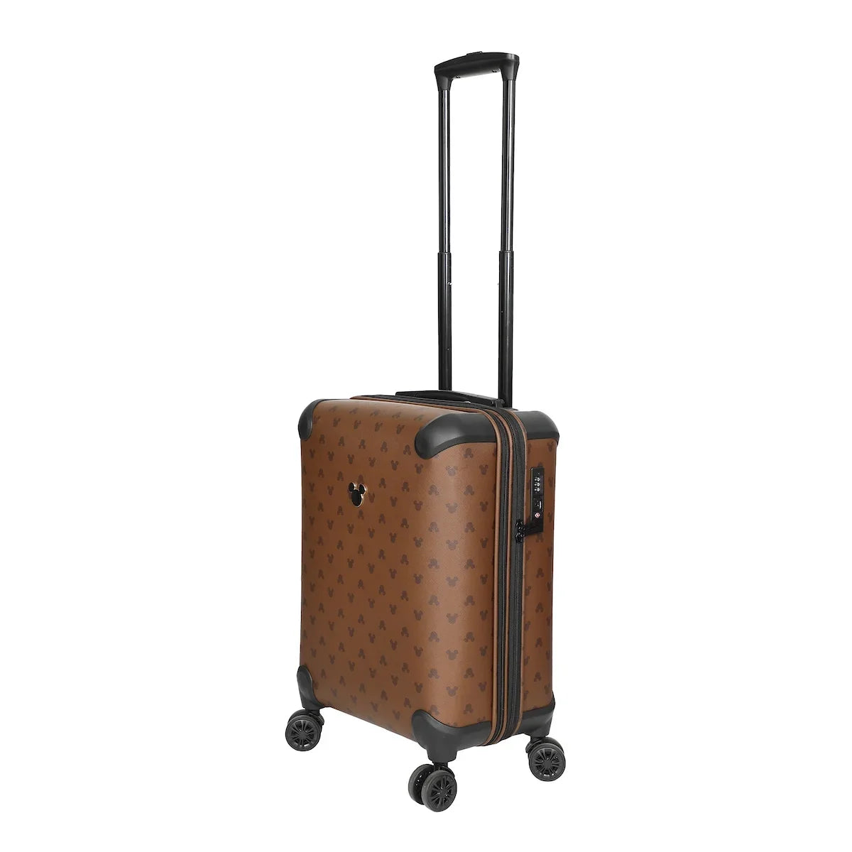 Disney Mickey Mouse Ears 22” Brown Rolling Luggage