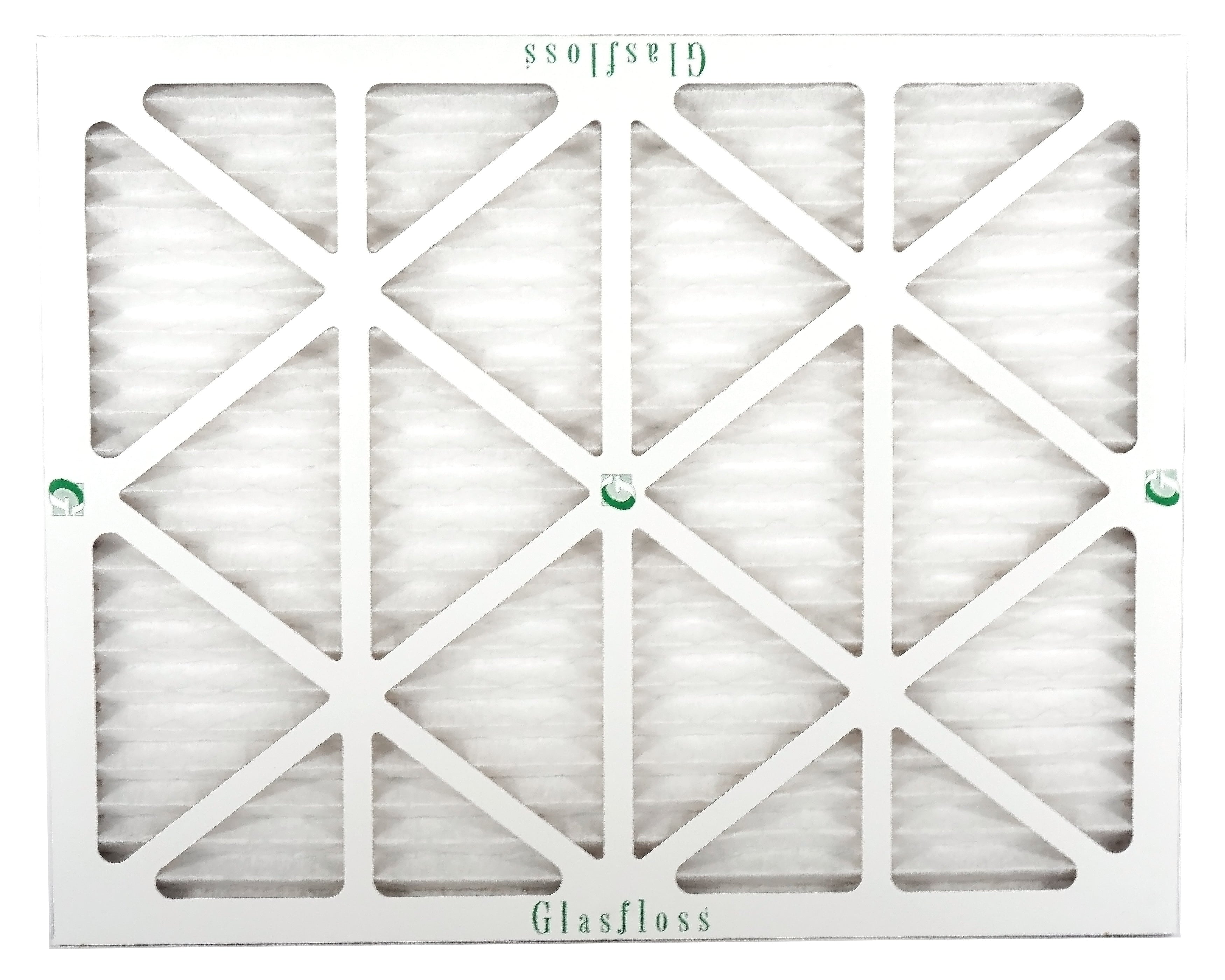 Glasfloss Air Filter 16x20x2 - 2"  10 - (Pack of 12) - Pleated  or  Air Filter - Furnace Air Filter - Home or Office - Made In The .