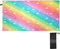 Bestwell Rainbow Star Beach Towel Oversized Towel Blanket, Thin Lightweight Microfiber Sand Free Quick Dry Towel, 30”” Multipurpose Pool Bath Yoga Swim Shower Towel